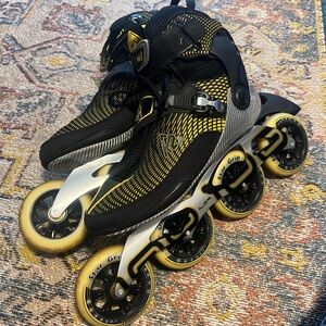 K2 Radical 100 M Inline Skate (Black with Yellow Accents)